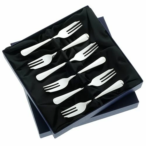 Arthur Price Rattail Sovereign Silver Plate Set Of 6 Pastry Forks