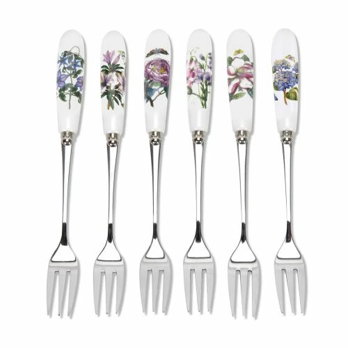 Portmeirion Botanic Garden Pastry Forks Set Of 6