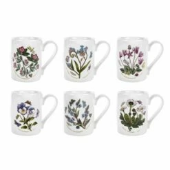 Portmeirion Botanic Garden Coffee Mug Set Of 6