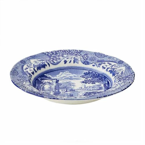 Spode Blue Italian Set Of 4 23cm Soup Plates - Image 2