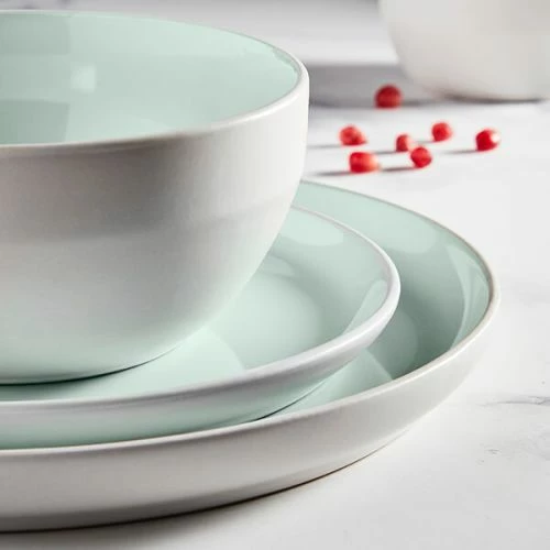 Barbary & Oak Oslo 16 Piece Dinnerware Set Green - Image 5
