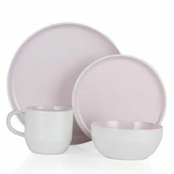 Barbary & Oak Oslo 16 Piece Dinnerware Set Pink