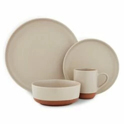 Barbary & Oak Verona 16 Piece Dinnerware Set Stone