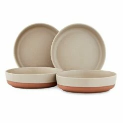 Barbary & Oak Verona Pasta Bowls Set Of 4 Stone