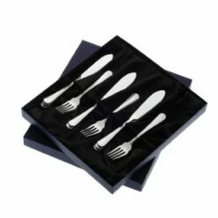 Arthur Price Of England Britannia Sovereign Stainless Steel Set Of 6 Pairs Of Fish Eaters