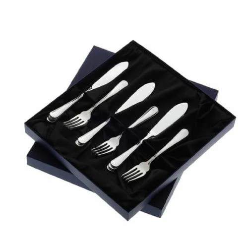 Arthur Price Of England Britannia Sovereign Stainless Steel Set Of 6 Pairs Of Fish Eaters