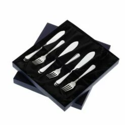 Arthur Price Of England Britannia Sovereign Stainless Steel Set Of 8 Pairs Of Fish Eaters