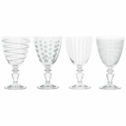 Mikasa Cheers Set Of 4 Glass Goblets