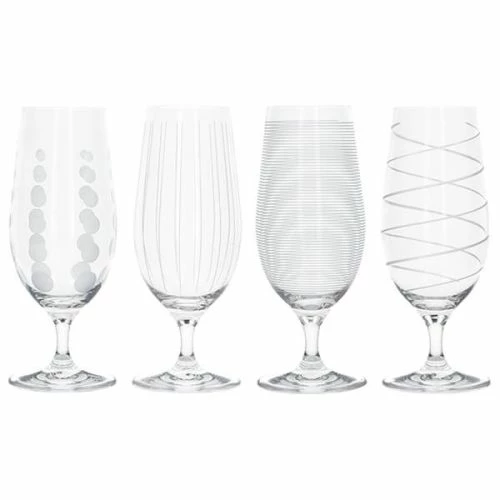 Mikasa Cheers Set Of 4 Stemmed Pilsner Glasses