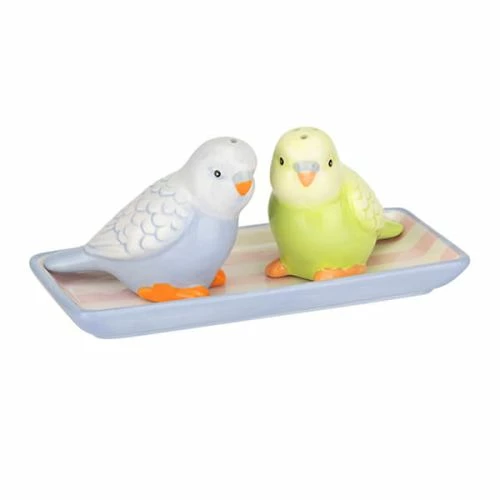 Cath Kidston Painted Table Ceramic Budgie Salt & Pepper Shaker Set - Image 2