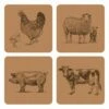 Rural Roots Farm Animals Placemat Pack Of 4