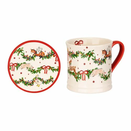 Cath Kidston Christmas Mug & Coaster Set - Image 2
