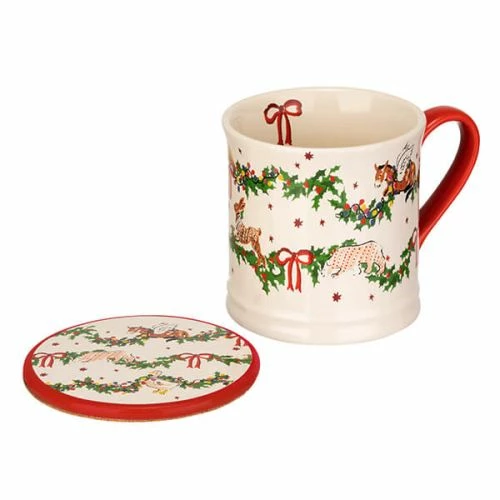 Cath Kidston Christmas Mug & Coaster Set - Image 3
