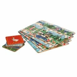 Cath Kidston Christmas Cork Back Placemat & Coaster Set