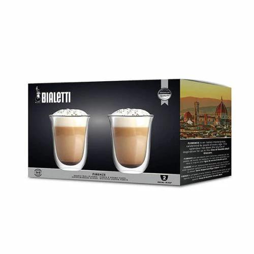 Bialetti Firenze Double Walled Latte Glasses 300ml Set Of 2 - Image 2