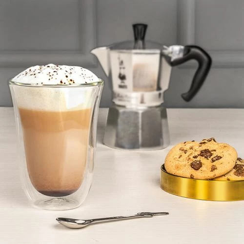 Bialetti Firenze Double Walled Latte Glasses 300ml Set Of 2 - Image 3