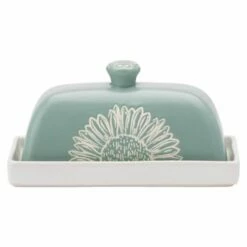 English Tableware Company Artisan Flower Butter Dish