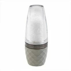 Cole & Mason Precision+ Stemless City Concrete Clear Salt Mill With Gunmetal Band