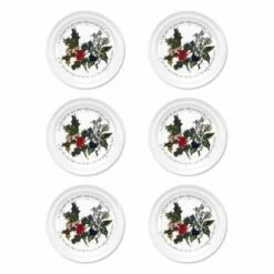 Portmeirion The Holly & The Ivy Set Of 6 20cm Plates