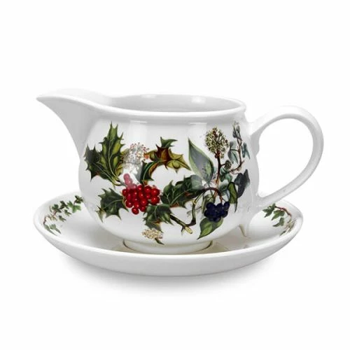 Portmeirion The Holly & The Ivy Gravy Boat & Stand