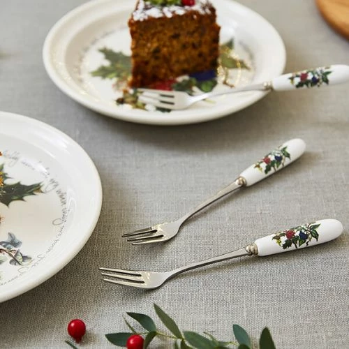 Portmeirion The Holly & The Ivy Set Of 6 Pastry Forks - Image 3