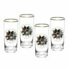 Portmeirion The Holly & The Ivy Set Of 4 Hiball Glass