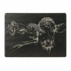 The Just Slate Company Kissing Cows Slate Cheese Board