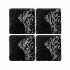 The Just Slate Company Set Of 4 Labrador Slate Coasters
