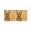 The Just Slate Company Set Of 2 Hare Oak Coasters