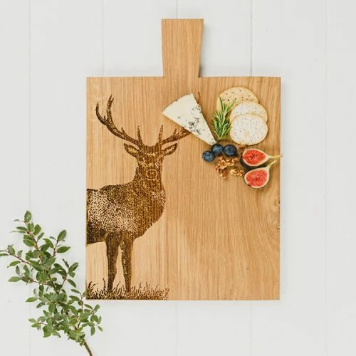 The Just Slate Company Monarch Stag Medium Oak Serving Paddle - Image 3