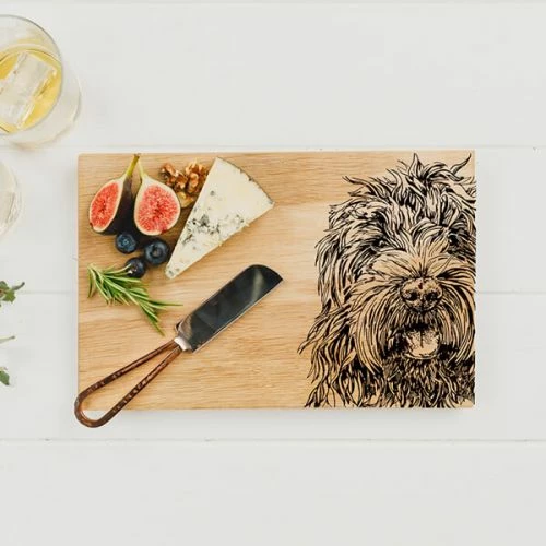 The Just Slate Company Cockapoo 30cm Oak Serving Board - Image 2