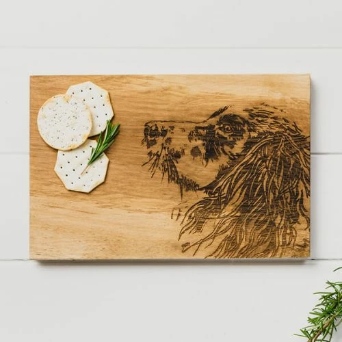 The Just Slate Company Spaniel 30cm Oak Serving Board - Image 3