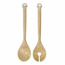 KitchenAid Birchwood Salad Servers, Fork And Spoon