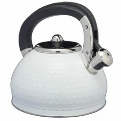 Lovello Retro Ice White Textured 2.5L Whistling Kettle