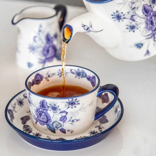 London Pottery Blue Rose 4 Cup Teapot - Image 6