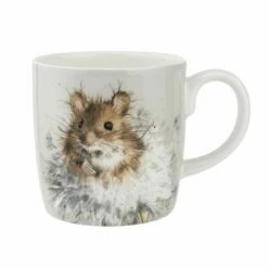 Wrendale Designs Large Fine Bone China Mug Dandelion Mouse