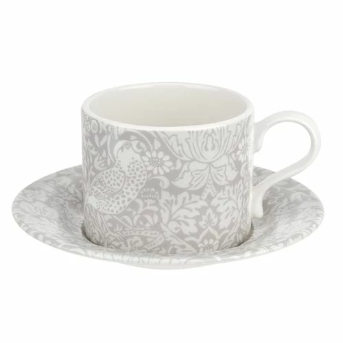 Morris & Co Strawberry Thief 10oz Tea Cup And Saucer