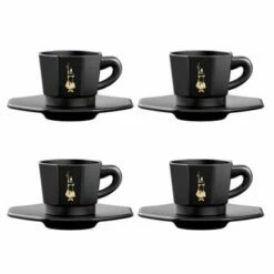 Bialetti Moka Espresso Cups Set Of 4 Black