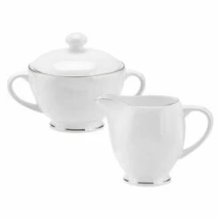 Royal Worcester Serendipity Platinum Sugar And Cream Set