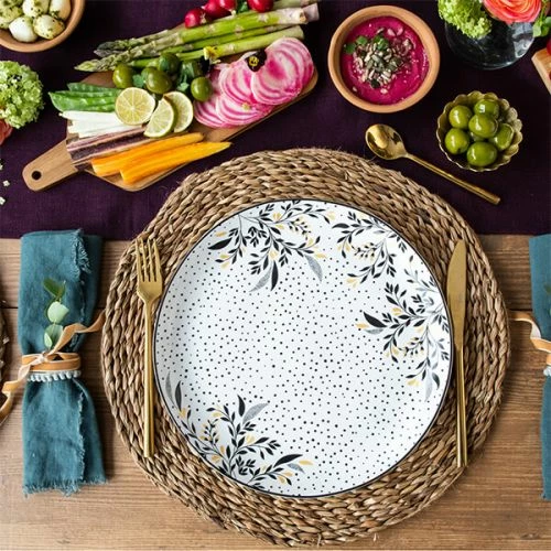 Sara Miller Artisanne Noir Set Of 4 Dinner Plates - Image 4