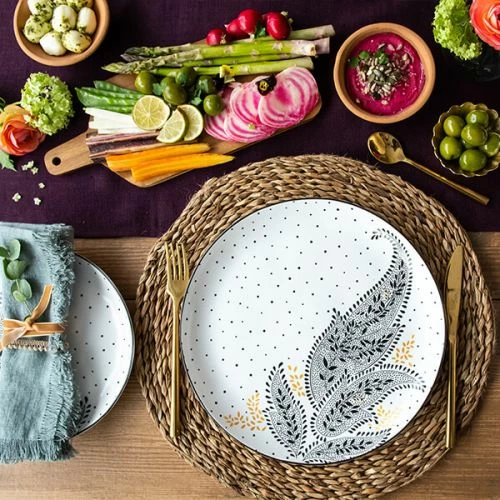 Sara Miller Artisanne Noir Set Of 4 Dinner Plates - Image 5