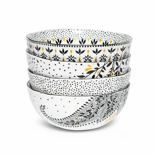 Sara Miller Artisanne Noir Set Of 4 Medium Bowls - Image 3