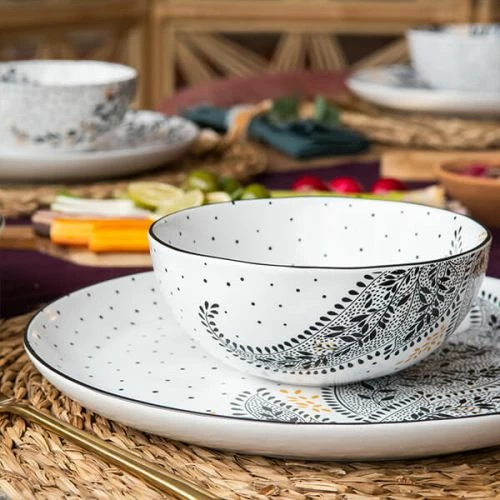 Sara Miller Artisanne Noir Set Of 4 Medium Bowls - Image 5