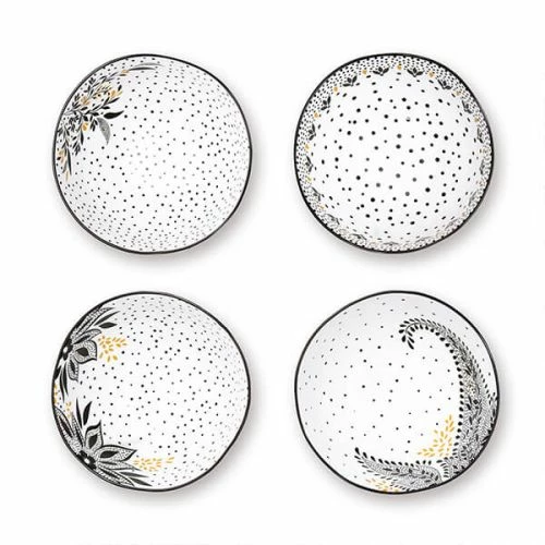 Sara Miller Artisanne Noir Set Of 4 Small Bowls