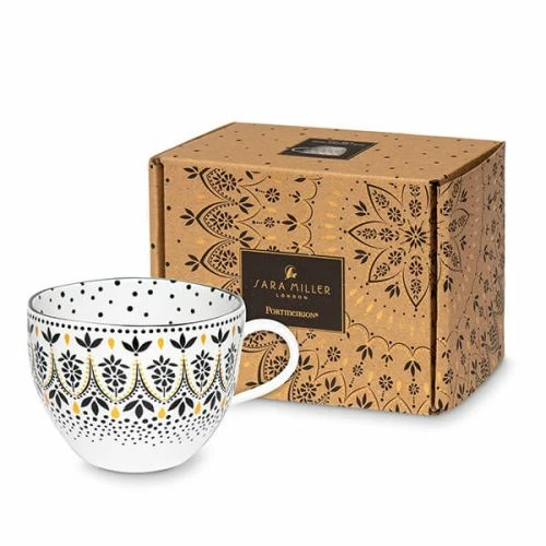 Sara Miller Artisanne Noir Mandala Mug - Image 2