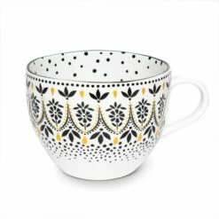 Sara Miller Artisanne Noir Mandala Mug
