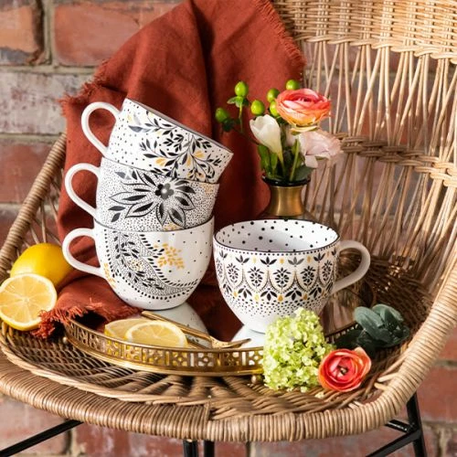 Sara Miller Artisanne Noir Mandala Mug - Image 4