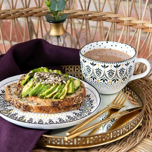 Sara Miller Artisanne Noir Mandala Mug - Image 5