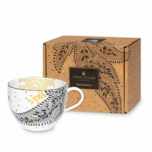 Sara Miller Artisanne Noir Paisley Mug - Image 2