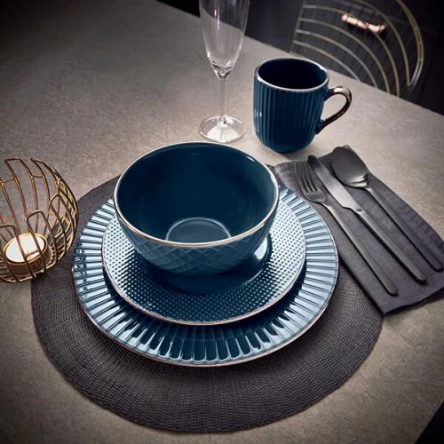 Tower Empire 16 Piece Dinnerware Set Midnight Blue - Image 6